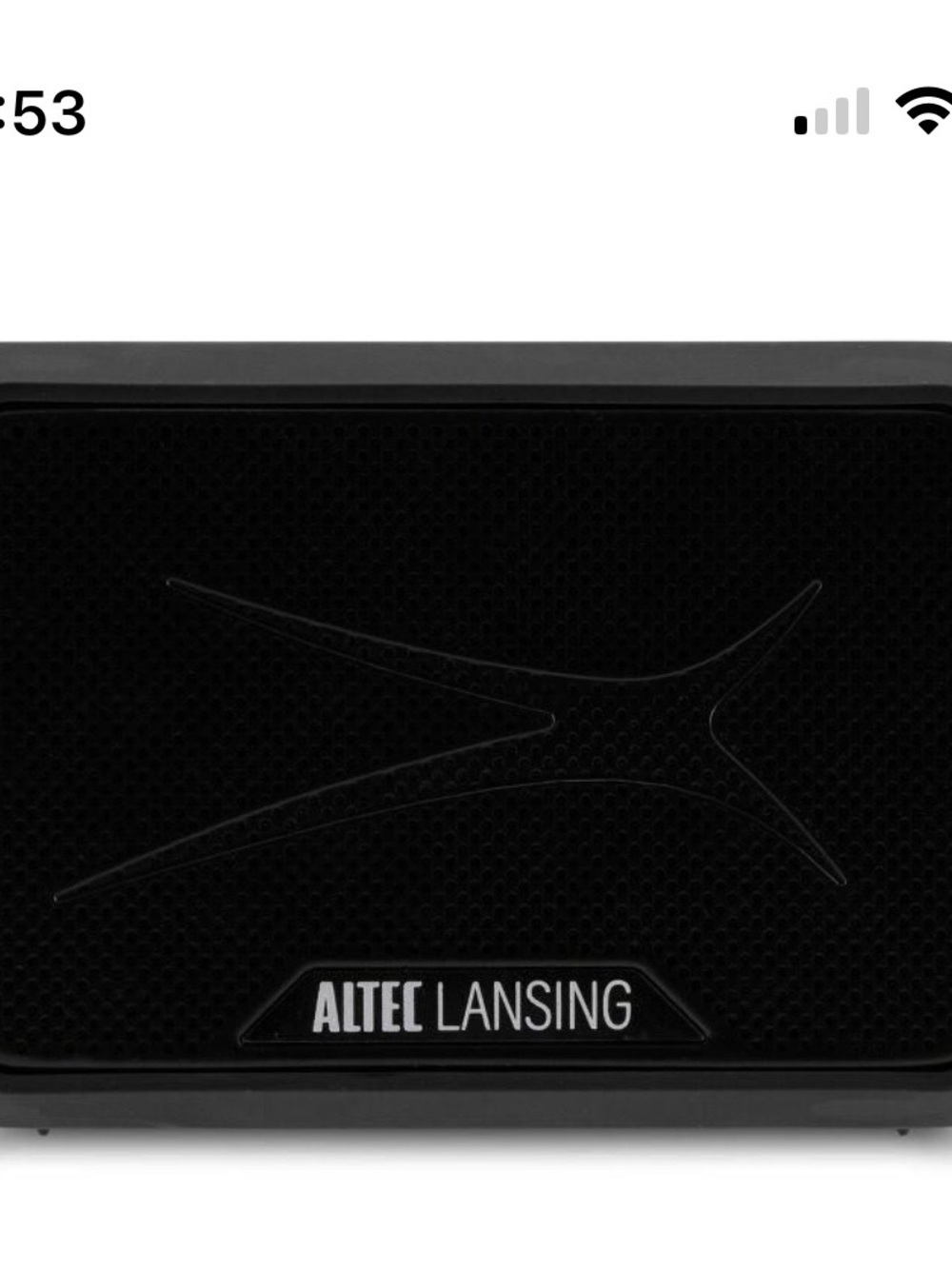 Altec Lansing Black Portable Bluetooth Speaker with Powerful Sound 2.0